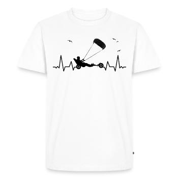 Beach Kite Windracer Land Kite Kite Beach Sailor - Men's Premium Organic T-Shirt - white - Front - Nico (187cm)