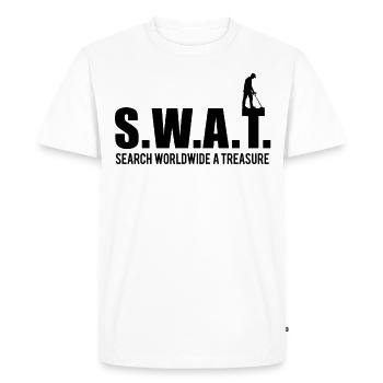 Détecteur de métaux SWAT-TREASURE - T-shirt Premium bio Homme - blanc - Devant - Nico (187cm)