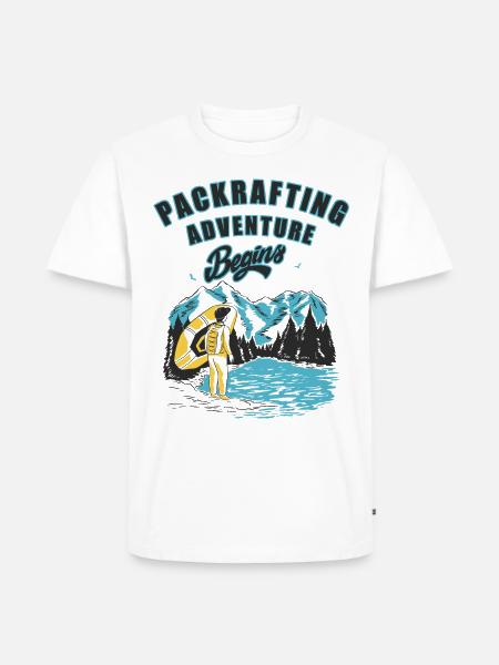 Packraft-Kajak Packraft-rafting Paddel-Rafting - Männer Premium Bio T-Shirt - Weiß