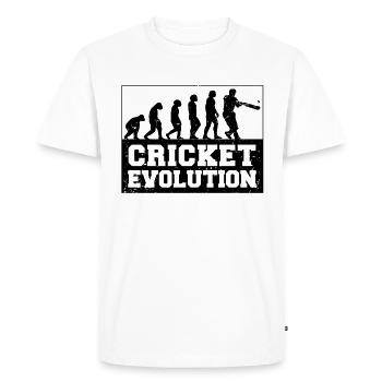 Cricketer Cricket-game Evolution - Men's Premium Organic T-Shirt - white - Front - Nico (187cm)