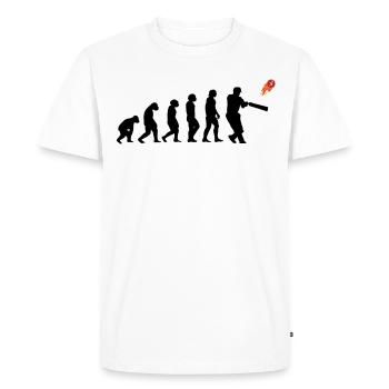 Cricketer Cricket-game Evolution - Men's Premium Organic T-Shirt - white - Front - Nico (187cm)