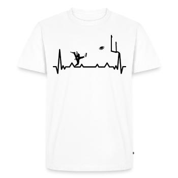 Joueur de football Rugby Ball Match de football - T-shirt Premium bio Homme - blanc - Devant - Nico (187cm)