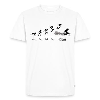 Moped Moped Scooter Moped Moped Driver Moped Weekend - Men's Premium Organic T-Shirt - white - Front - Nico (187cm)