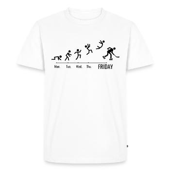 Fin de semaine de hockey sur écrémeur de roues alignées - T-shirt Premium bio Homme - blanc - Devant - Nico (187cm)