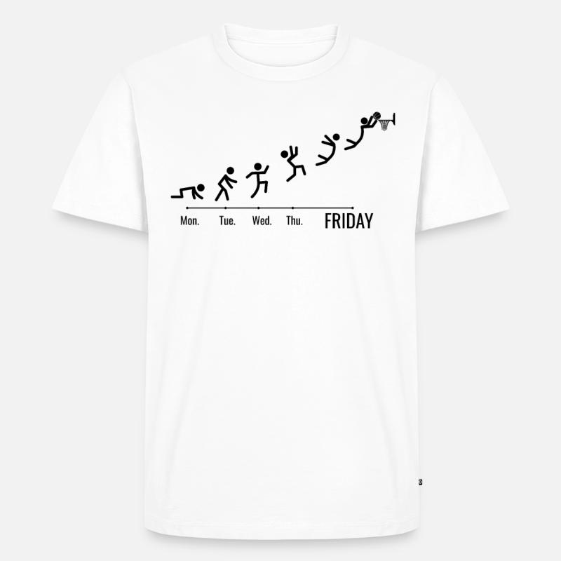 Basketteur Basketteur Basketteur Week-end - T-shirt Premium bio Homme - blanc