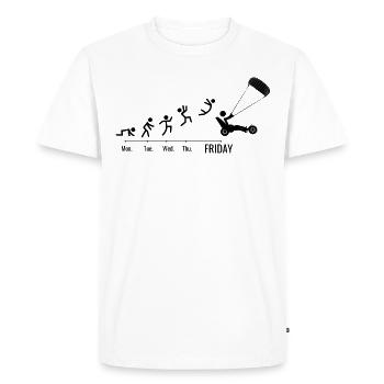 Beach Sailing Windracer Weekend Shore Sailors - Men's Premium Organic T-Shirt - white - Front - Nico (187cm)