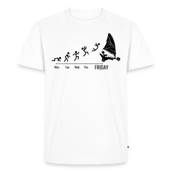 Beach Sailing Windracer Weekend Shore Sailors - Men's Premium Organic T-Shirt - white - Front - Nico (187cm)