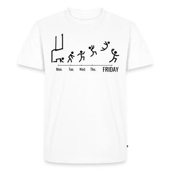 Joueur de football Rugby Ball Match de football - T-shirt Premium bio Homme - blanc - Devant - Nico (187cm)