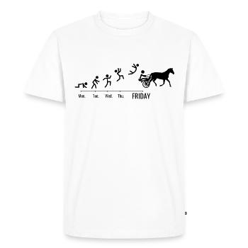 Trotting Horse Trat Racing Weekend Horses - Men's Premium Organic T-Shirt - white - Front - Nico (187cm)