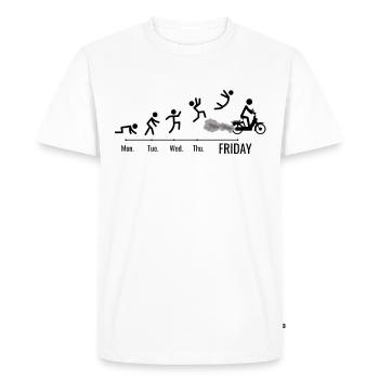 Moped Moped Scooter Moped Moped Driver Moped Weekend - Men's Premium Organic T-Shirt - white - Front - Nico (187cm)