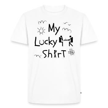 Jeu d’échecs - T-shirt Premium bio Homme - blanc - Devant - Nico (187cm)