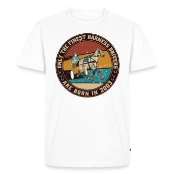 Trotting horse vintage 2003 birthday horses - Men's Premium Organic T-Shirt - white - Front - Nico (187cm)