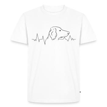 Chien de chasse de race de chien-Amoureux des chiens Vizsla - T-shirt Premium bio Homme - blanc - Devant - Nico (187cm)