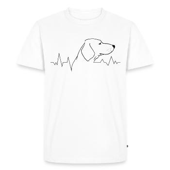 Race de chien Chien German-Shorthair Amoureux des chiens - T-shirt Premium bio Homme - blanc - Devant - Nico (187cm)