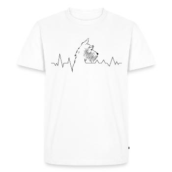 Race de chien Schnauzer-Chien Chien amoureux - T-shirt Premium bio Homme - blanc - Devant - Nico (187cm)