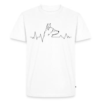 Race de chien Welsh Corgi chien amoureux des chiens chiens - T-shirt Premium bio Homme - blanc - Devant - Nico (187cm)