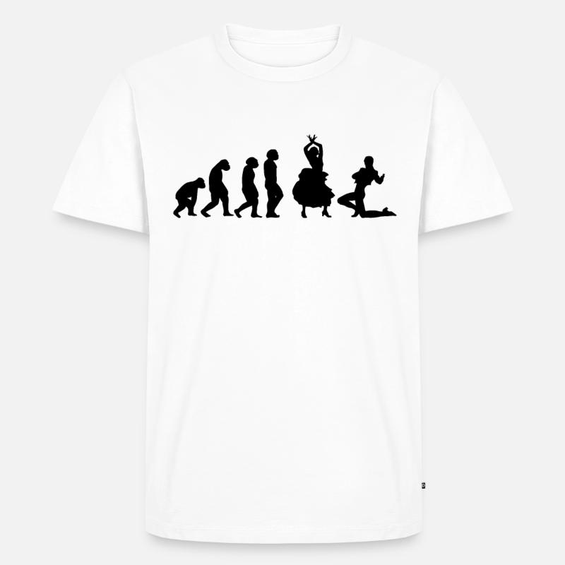 Flamenco Dancer Flamenco Dance Evolution - Men's Premium Organic T-Shirt - white