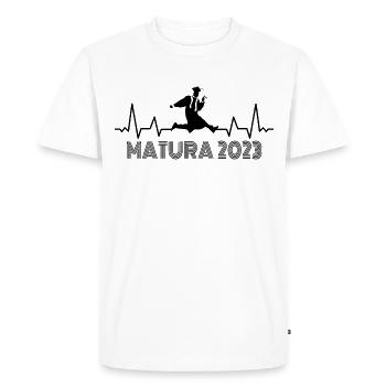 Matura 2023 Abitur exam passed heartbeat - Men's Premium Organic T-Shirt - white - Front - Nico (187cm)