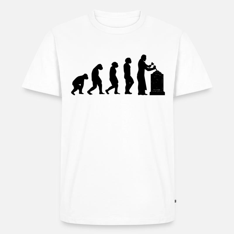 Bildhauer Handwerker Steinbildhauer Grabsteine - Männer Premium Bio T-Shirt - Weiß