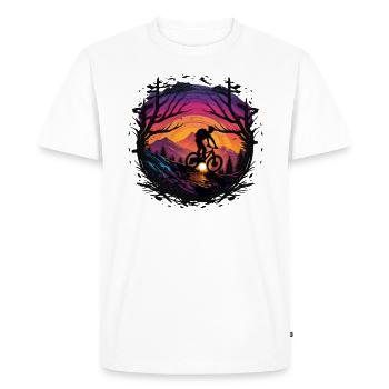 VTT VTT VTT VTT Vélo de montagne - T-shirt Premium bio Homme - blanc - Devant - Nico (187cm)