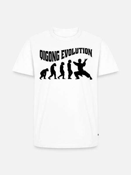 Qi-Gong Chigong Meditation Thai-Chi Evolution - Men's Premium Organic T-Shirt - white