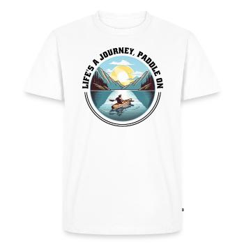 KAYAKS CANOË RAFTING BATEAU Kayak paddle-on kayak - T-shirt Premium bio Homme - blanc - Devant - Nico (187cm)