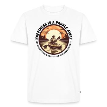 Canoë Kayak Kayak Bonheur-Kayakiste - T-shirt Premium bio Homme - blanc - Devant - Nico (187cm)