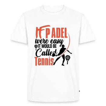 Padel Tennis Paddle Padel Ball Paddling Padel Tennis - Men's Premium Organic T-Shirt - white - Front - Nico (187cm)