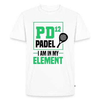 Padel Tennis Paddle Padel Ball Paddling Padel Tennis - Men's Premium Organic T-Shirt - white - Front - Nico (187cm)