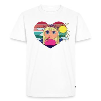 Ice Cream Summer Girl Holiday Holiday - T-shirt Premium bio Homme - blanc - Devant - Nico (187cm)