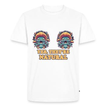 champignons cueilleurs de champignons producteurs de champignons drôles de champignons - T-shirt Premium bio Homme - blanc - Devant - Nico (187cm)