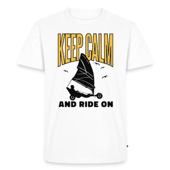 Sand Sailing, Windracer, Land Sailing, Land Sailor - Men's Premium Organic T-Shirt - white - Front - Nico (187cm)