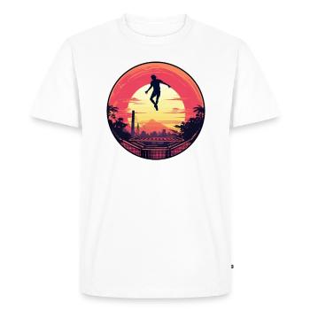 Jumping Fitness Workout Trampoline Hall Sports - T-shirt Premium bio Homme - blanc - Devant - Nico (187cm)
