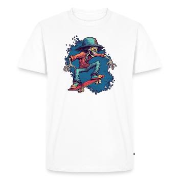 Skateboard Skater Ramp Skating Skating Vintage - T-shirt Premium bio Homme - blanc - Devant - Nico (187cm)