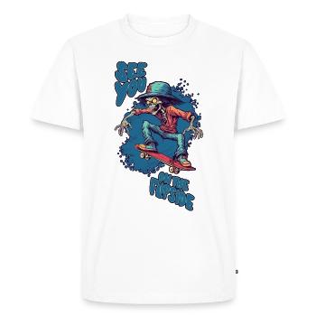 Skateboard Skater Ramp Skating Skating Funny - Men's Premium Organic T-Shirt - white - Front - Nico (187cm)