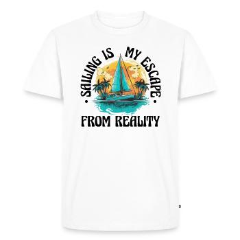 marin voilier voilier voilier voilier yacht - T-shirt Premium bio Homme - blanc - Devant - Nico (187cm)