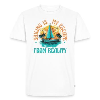 marin voilier voilier voilier voilier yacht - T-shirt Premium bio Homme - blanc - Devant - Nico (187cm)