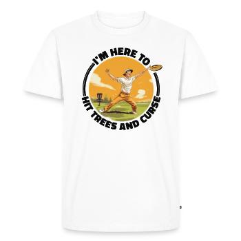 Disc Golf Player Disc Golfer Game Funny Dictons - T-shirt Premium bio Homme - blanc - Devant - Nico (187cm)