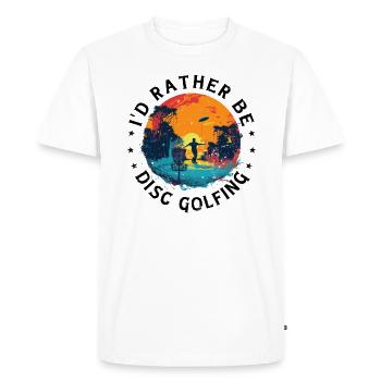 Disc Golf Player Disc Golfer Game Funny Dictons - T-shirt Premium bio Homme - blanc - Devant - Nico (187cm)