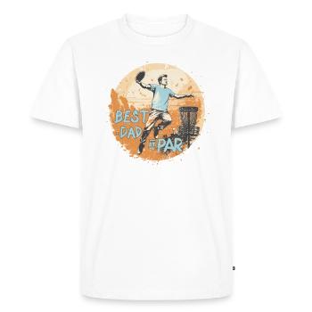 Disc Golf Player Disc Golfer Game Drôle de fête des pères - T-shirt Premium bio Homme - blanc - Devant - Nico (187cm)