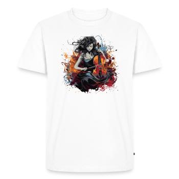Violoncelliste, violoncelliste-musicien - T-shirt Premium bio Homme - blanc - Devant - Nico (187cm)
