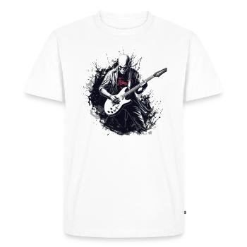 Gitarristen Musiker E-Gitarren Akustik-Gitarre - Männer Premium Bio T-Shirt - Weiß - Vorne - Nico (187cm)