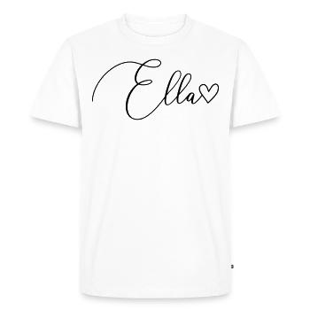 Ella Name First Name Girl - Men's Premium Organic T-Shirt - white - Front - Nico (187cm)