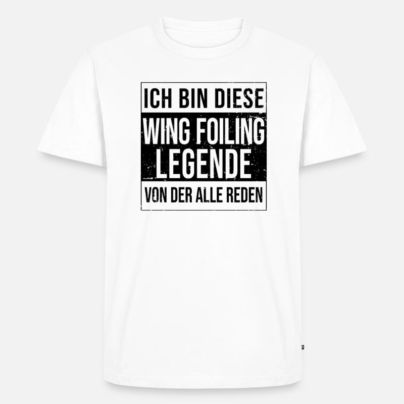 Wingfoil-Surfer Wingfoiling-Board - Männer Premium Bio T-Shirt - Weiß