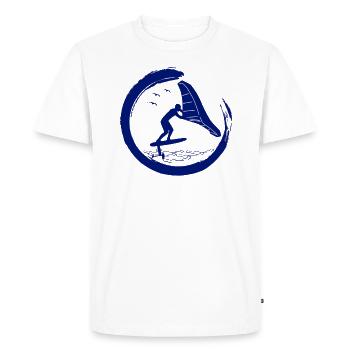 Wingfoil Surfer Wingfoiling Hydrofoil Wing-Foiling - T-shirt Premium bio Homme - blanc - Devant - Nico (187cm)