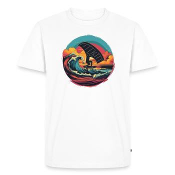 Wingfoil Surfer Wingfoiling Hydrofoil Kitefoil - Men's Premium Organic T-Shirt - white - Front - Nico (187cm)