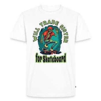Skateboard Skater Ramp Skating Skating Funny - Men's Premium Organic T-Shirt - white - Front - Nico (187cm)