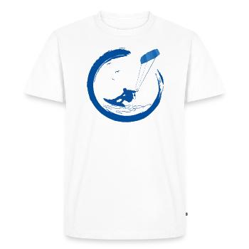 kitesurf kiteboard kitesurfing kite surf board - Men's Premium Organic T-Shirt - white - Front - Nico (187cm)