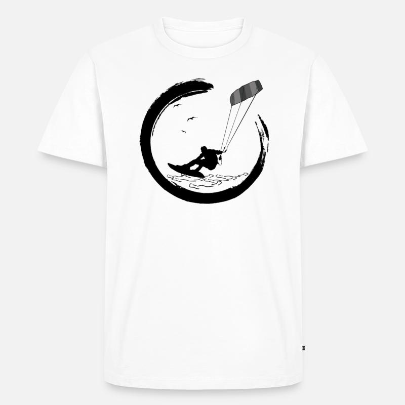 Kitesurf Kiteboard Kitesurfen Kite-Surf-board - Männer Premium Bio T-Shirt - Weiß