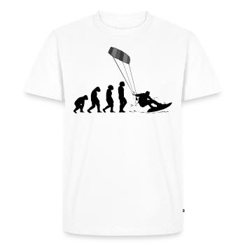 Kitesurf Kiteboard Kitesurfing Kite-Surf Evolution - Men's Premium Organic T-Shirt - white - Front - Nico (187cm)